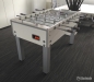 Preview: Kurbler Tischfußball Fußballtisch Drehfußballtisch Garlando G-500 Pure White